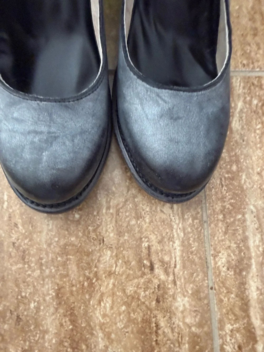 freebird Charcoal Ankle-Strap Heels - Picture 4 of 9
